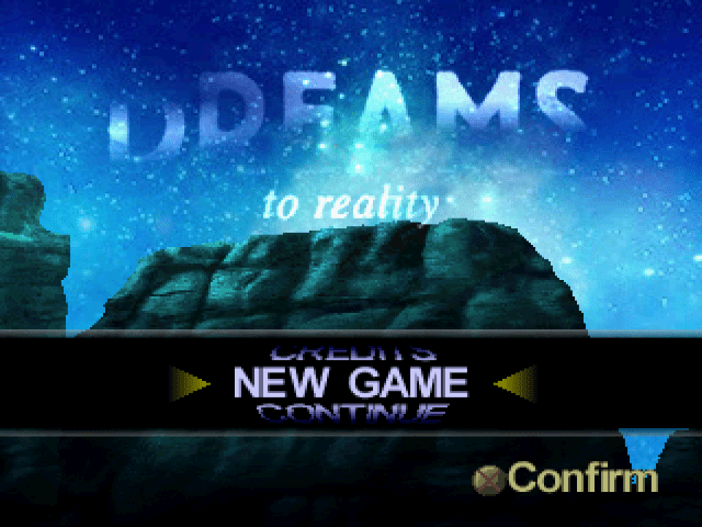 Dreams title screen for Playstation